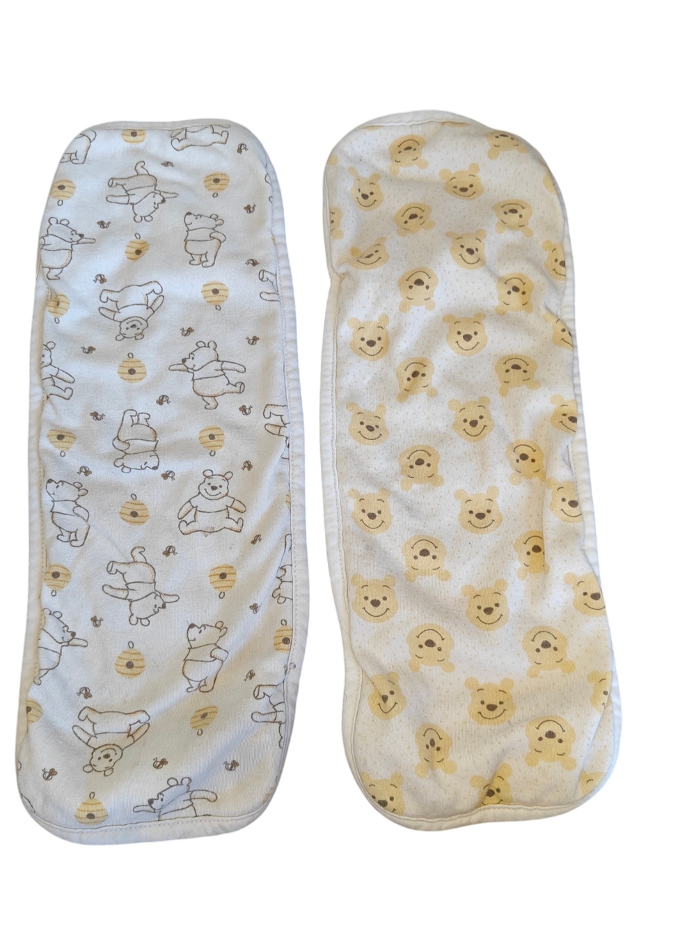 Disney Baby Neutral Winnie the Pooh Yellow and White Burp Cloths (2-Pack)